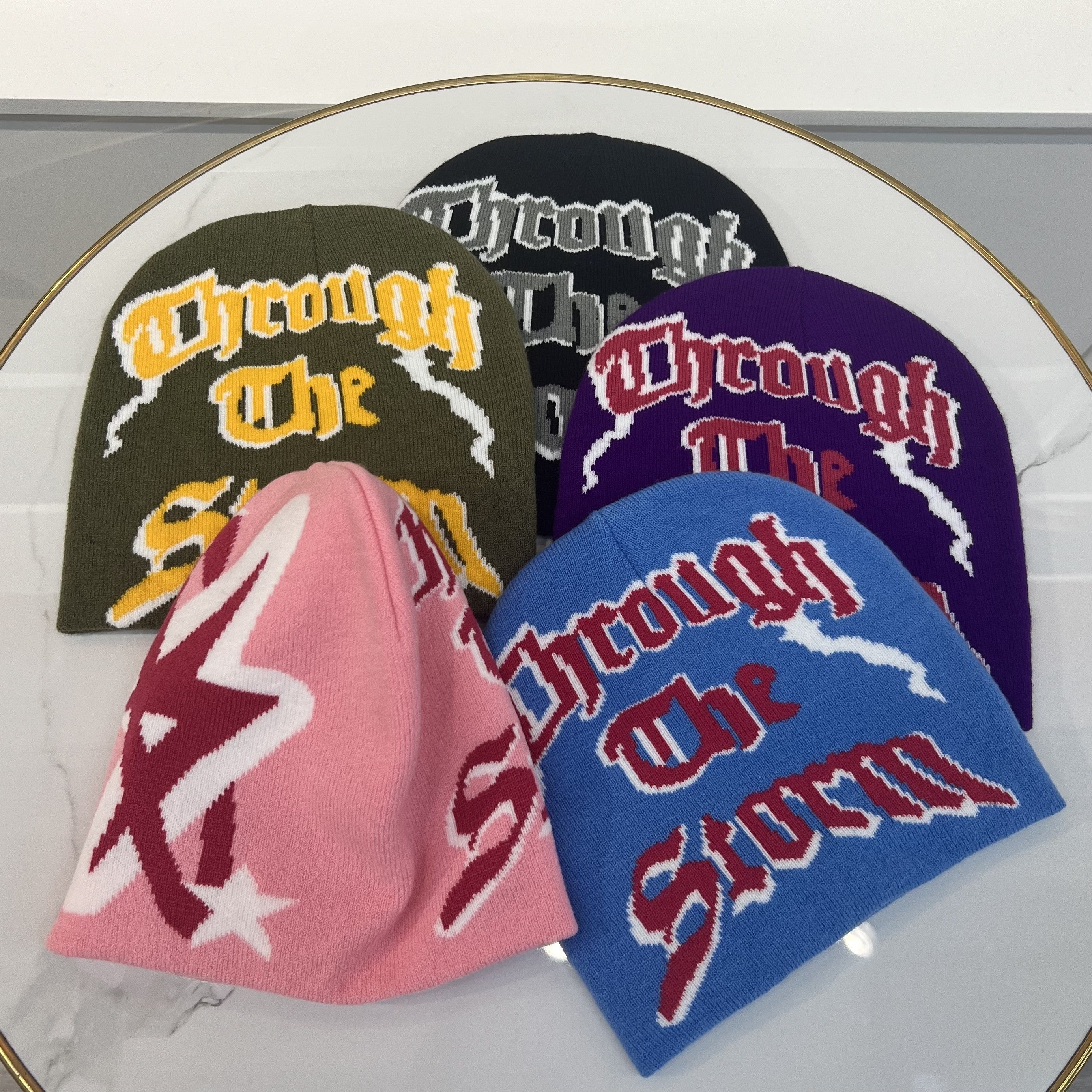 Candy ST Hip Hop Letter Hipster Hat Beanie Knitted Hat Casual Warm Elastic