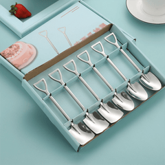 6pcs Stainless Steel Chopping Spoon for Coffee Ice Cream Desserts