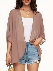  Casual Kimono Women's Plus Sheer Cardigan