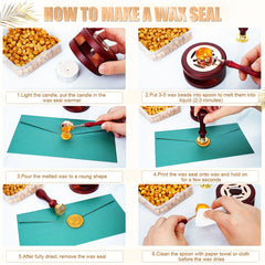 357pcs Wax Seal Stamp Kit Wax Sealing Sets With Wax Beads Seal Stamp