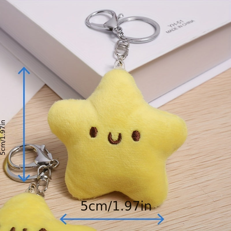 Yellow Keychain Star Doll Backpack Pendant Little Star Plush Pendant