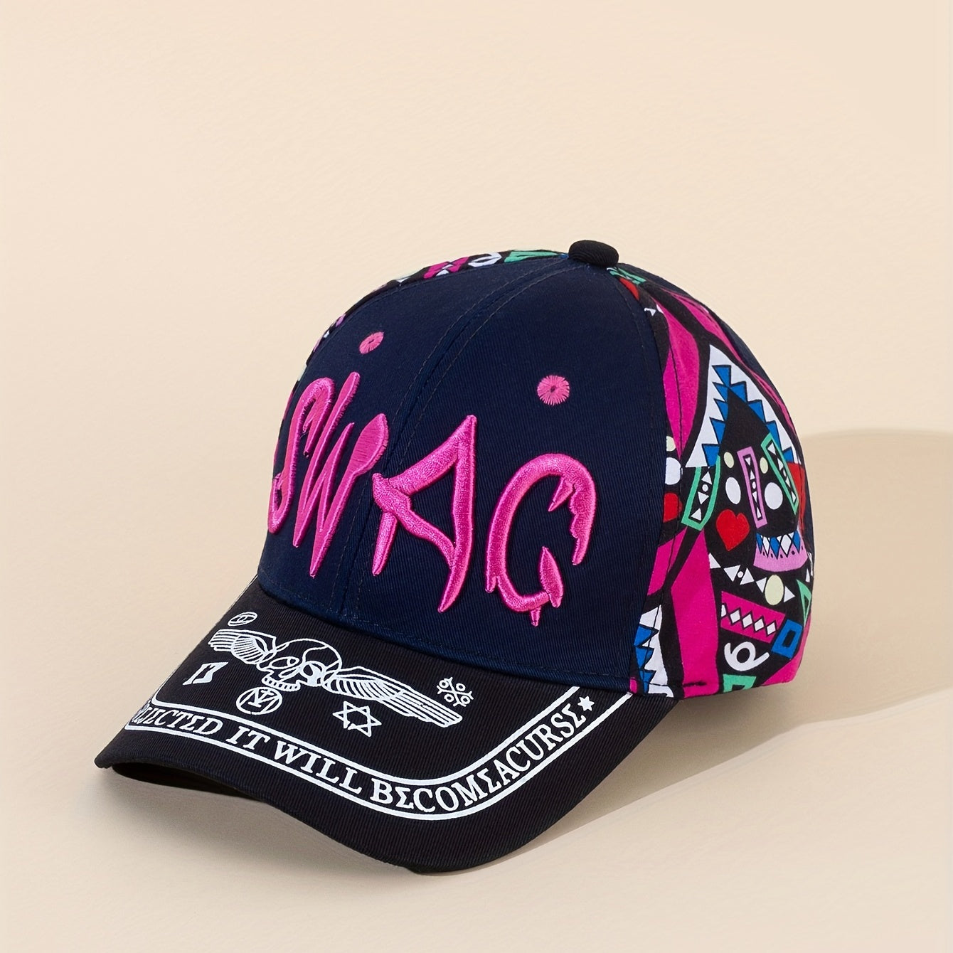Hip Hop Graffiti Baseball Cap Y2K Gothic Letter Embroidery Dad Hats Unisex