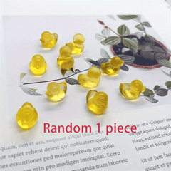 Yellow Fluorite Duck Carving Healing Crystal Natural Stone