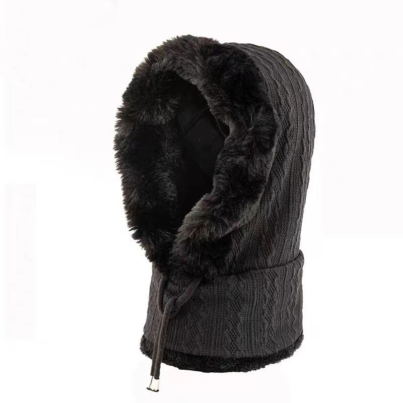 Women's Winter Outdoor Cycling Head Cover Hat Anti Cold Fleece Warm Cap