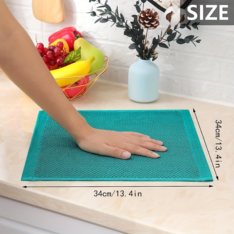 4pcs Cotton Waffle Dish Cloths Absorbent Quick Drying Dish Towels