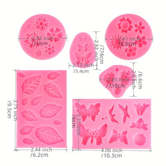 Flower Silicone Cake Mold Rose Leaf Fondant Chocolate Making Mold