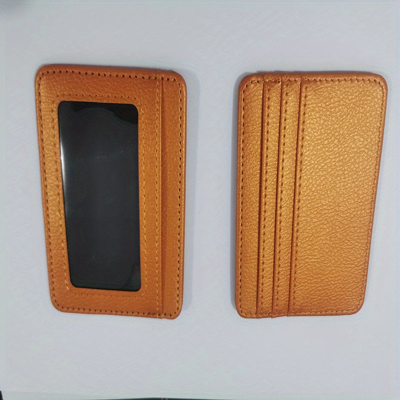 2pcs Slim PU Leather Card Holder Credit Card Holder