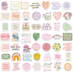 100 Colorful Inspirational Stickers for Water Bottles, Laptops, Phones & More