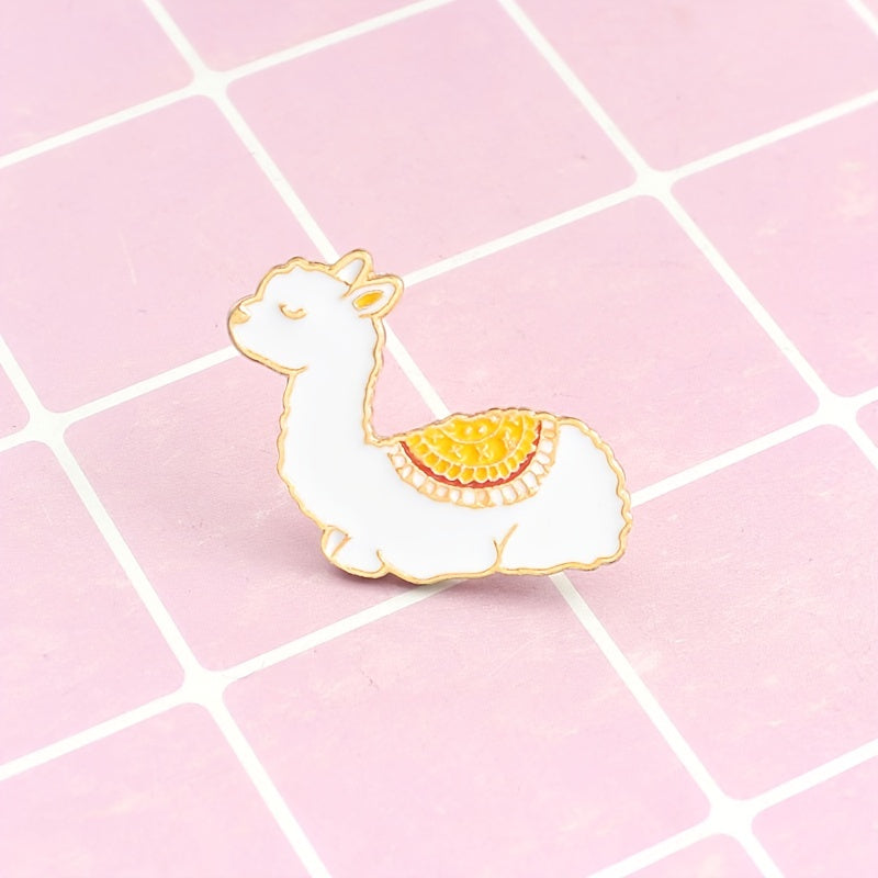 Cute Alpaca Animal Brooch Pin