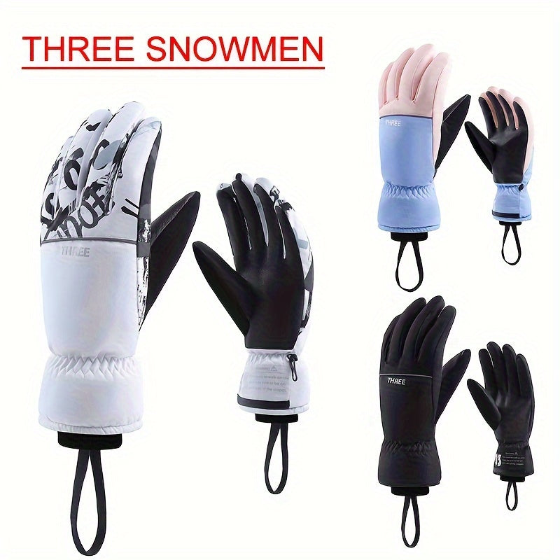 Winter Windproof Skiing Gloves Waterproof Plush Screen Touchable