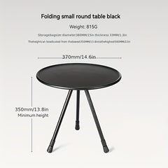 Aluminum Folding Small Round Table Portable Adjustable Camping Coffee Table
