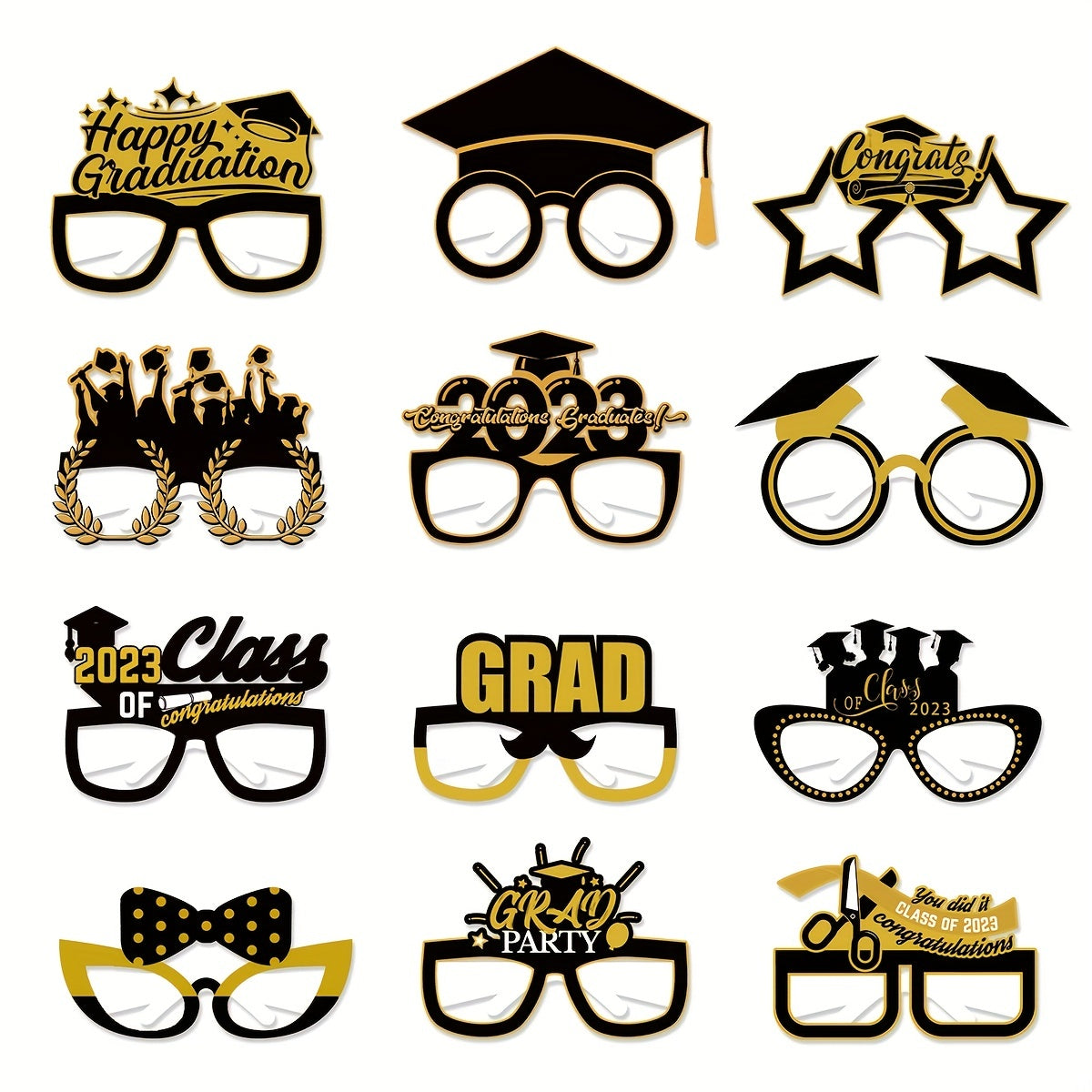 6pcs Graduation Students Glasses Graduation Party Decorations Photo Props