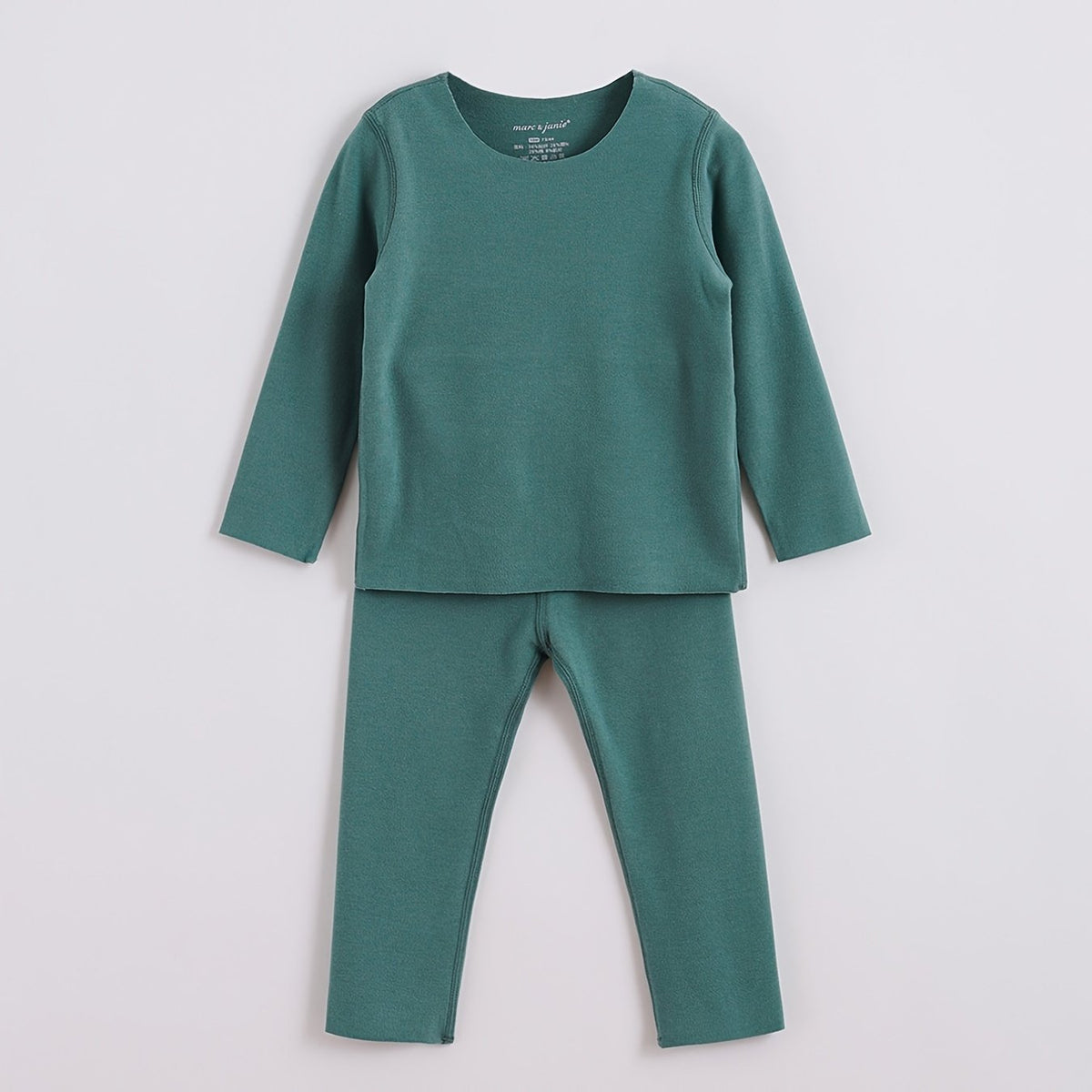 MARC&JANIE Kids Winter Thermal 2pcs Underwear Set crew neck long sleeve