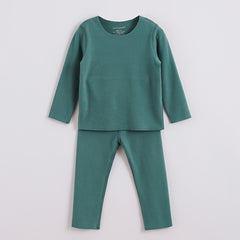 MARC&JANIE Kids Winter Thermal 2pcs Underwear Set crew neck long sleeve