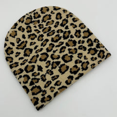 Leopard Spotted Animal Jacquard Knitted Hat Stretch Woolen Hat