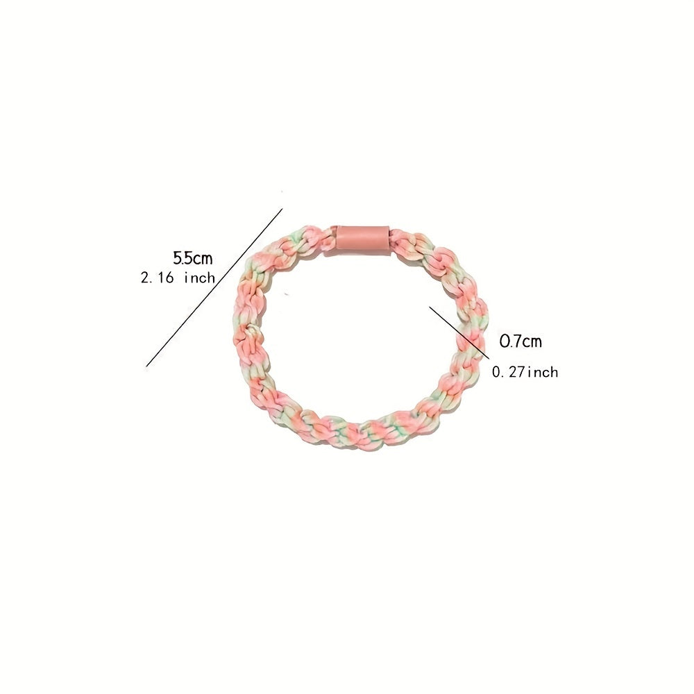 5 Pcs Hair Ties Rubber Bands Ponytail Holder Hair Scrunchies