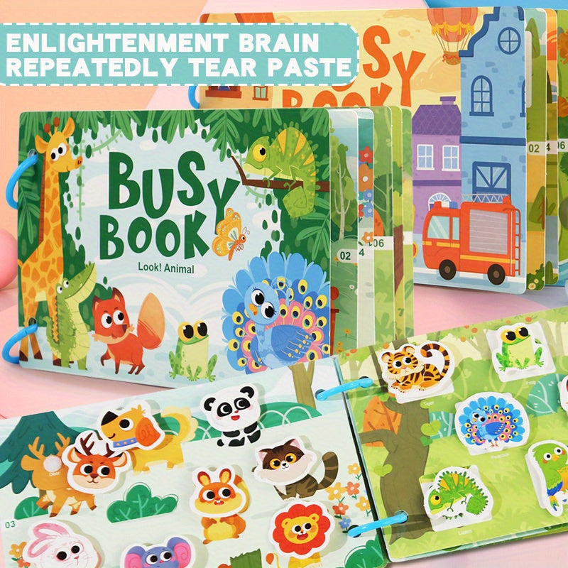 Quiet Book Paper Preschool Book Sticker Toy Theme Educational Toy