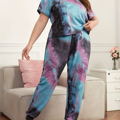  Tie Dye Tee & Pants Pajama Set