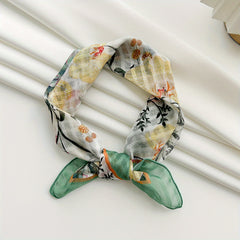 Cartoon Flower Bandana Linen Scarf Headband Handkerchief Polyester Face Covering