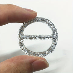 Glitter Round Waist Buckle Scarf Shawl Clip Clothing Brooches 6pcs Set