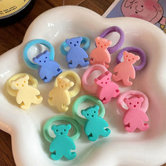 10pcs Easter Rabbit Heart Hair Ties For Thin Hair