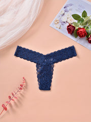 3 Pack Plus Size Lace Trim Low Rise Panties Set