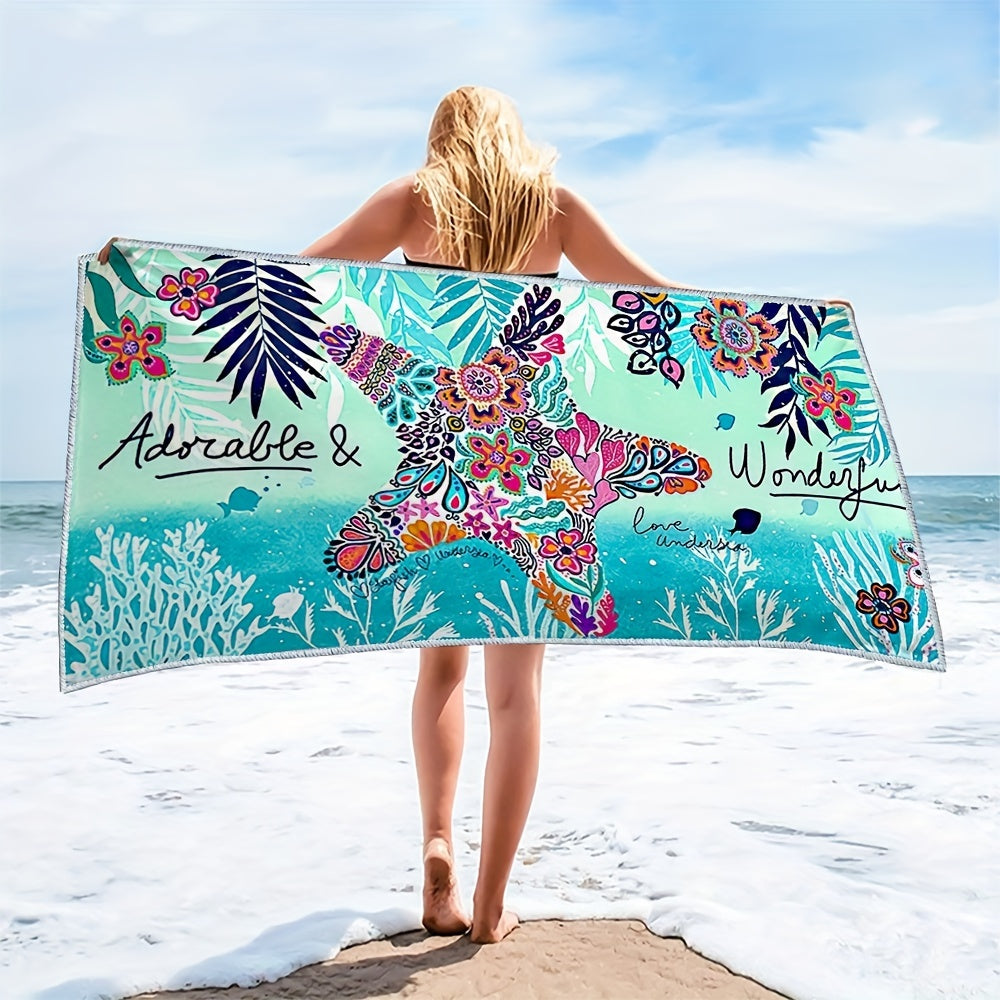 Bohemian Starfish Beach Towels Microfiber Quick Drying
