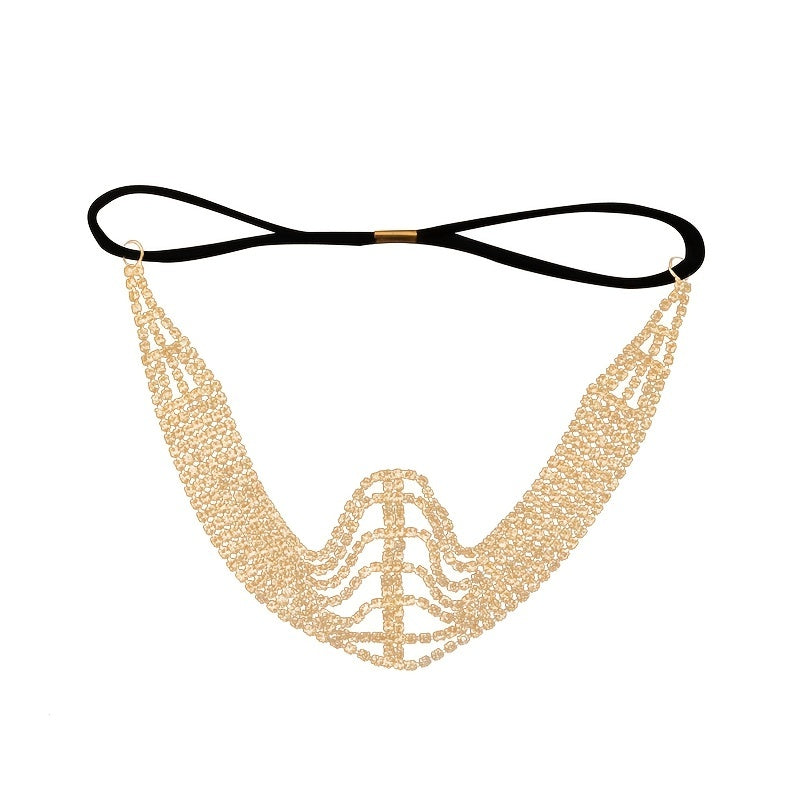 Rhinestone Head Chain Bridal Headband Crystal Hair Band Wedding Headpiece