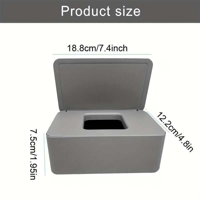 Desktop Wet Tissue Box Household Plastic Dust proof With Lid, Home Office Decor