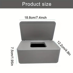 Desktop Wet Tissue Box Household Plastic Dust proof With Lid, Home Office Decor