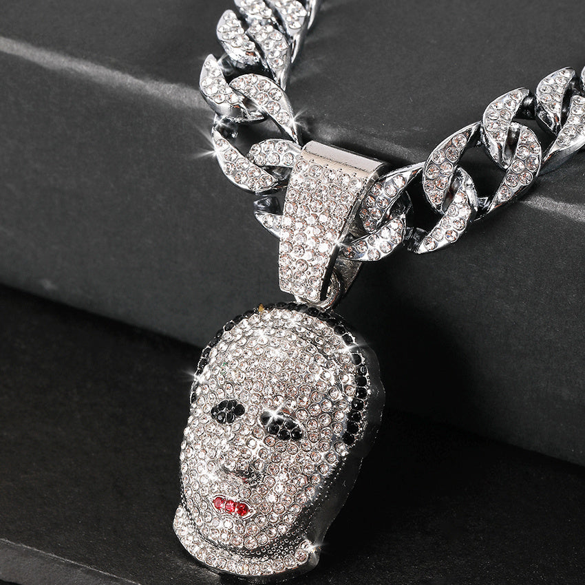 Human Head Pendant Cuban Necklace
