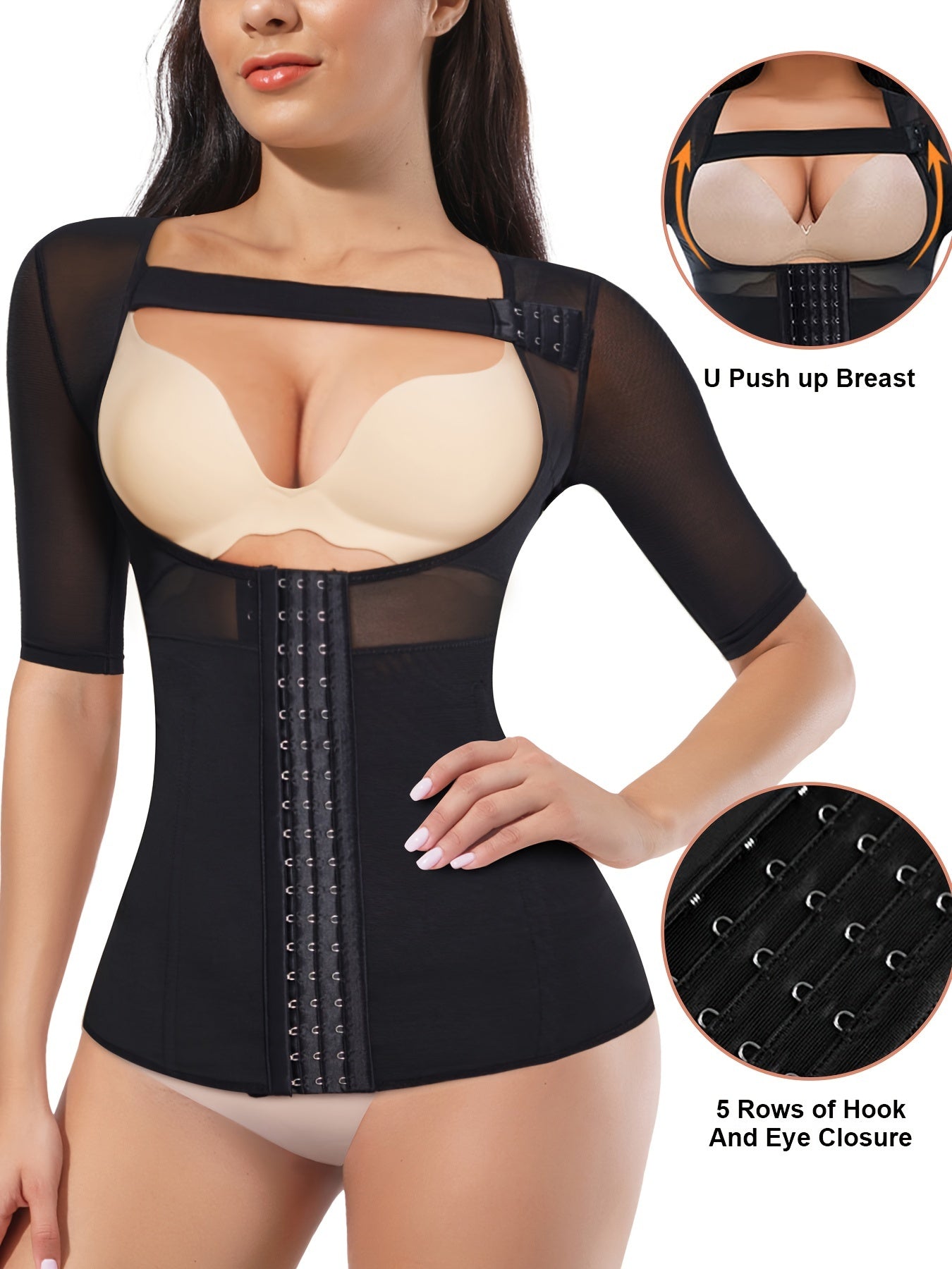 Front Buckle Shaping Tops Tummy Control Slimmer Top