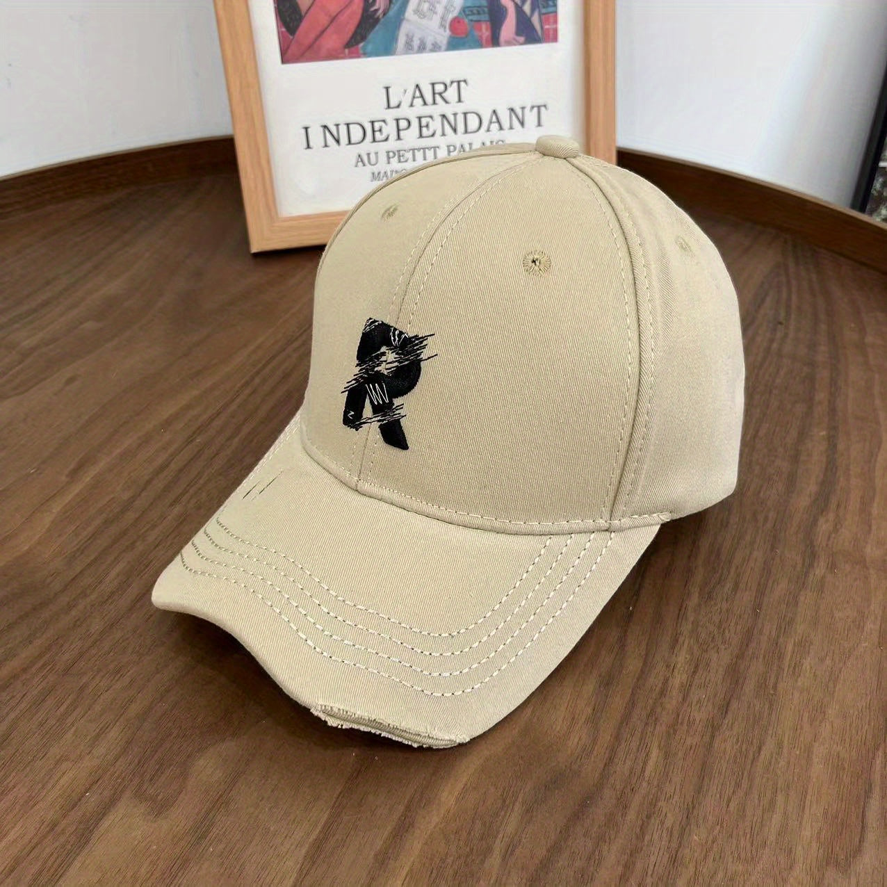 Men's R Embroidered Baseball Cap Sun Protection Sunshade Hat