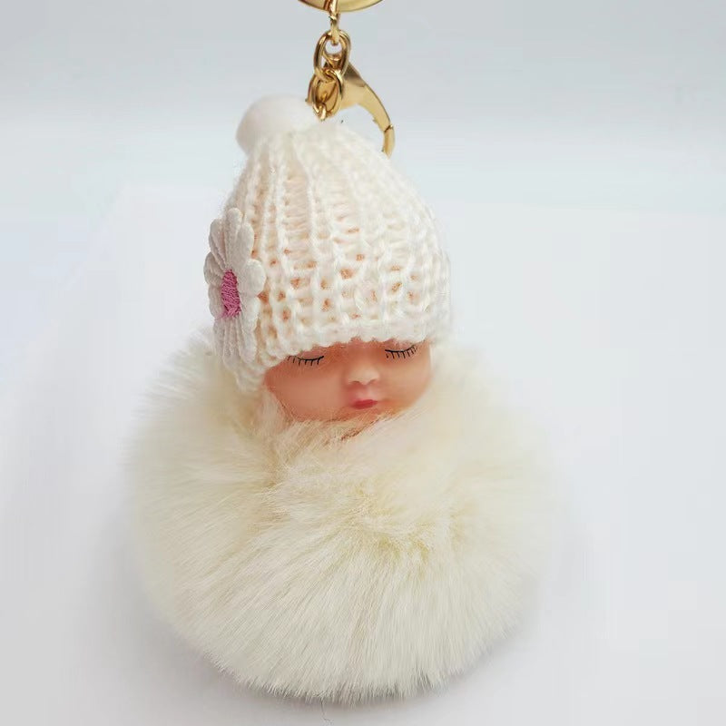 Cartoon Fur Ball Keychain Charm for Bags