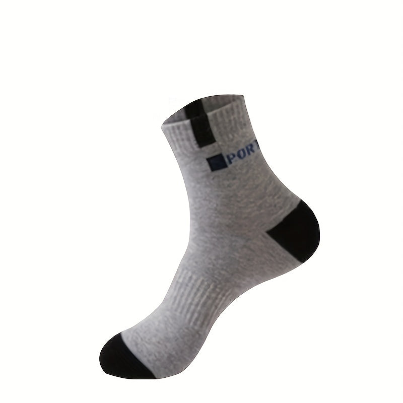 10 Pairs Men's Moisture-Wicking Short Sports Crew Socks