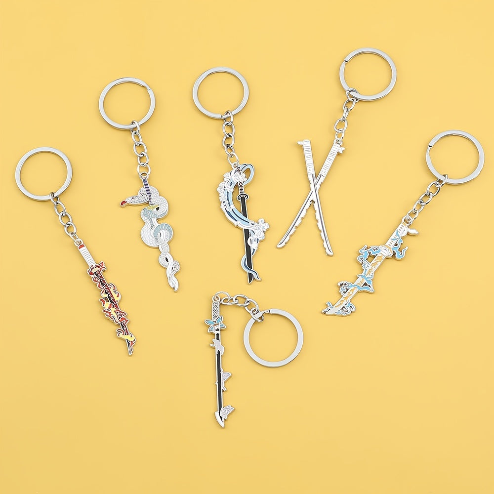 Anime Metal Weapon Keychain Pendant