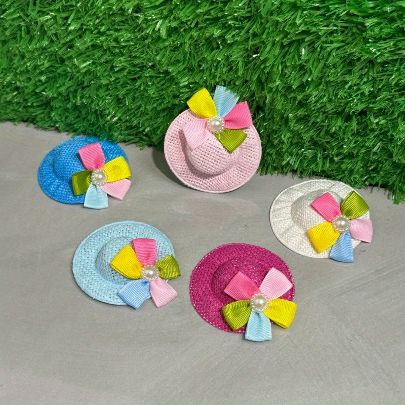 Colourful Mini Doll Hats Set for Dollhouse Decoration