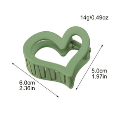 2pcs Solid Love Hair Claw Shark Claw Hair Accessory
