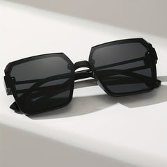 Oversized Square Sunglasses Y2K Hollow Temple UV400
