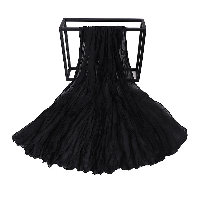 Soft Natural Scarf Wrinkle Wrap For Women & Men Breathable Material