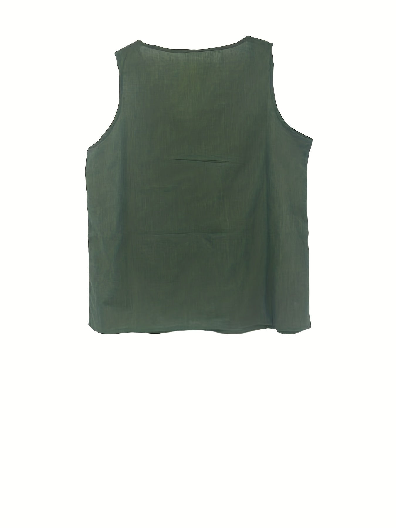Women's Plus Solid V Neck Tank Top & Shorts Set