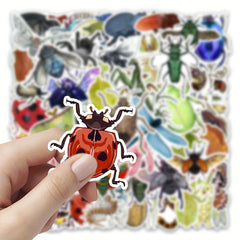 54pcs Insect Waterproof Stickers for Mobile Phone Laptop Guitar Helmet