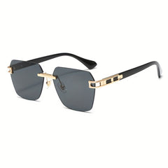 Rimless Sunglasses UV Protection Men's Decorative Sunglasses