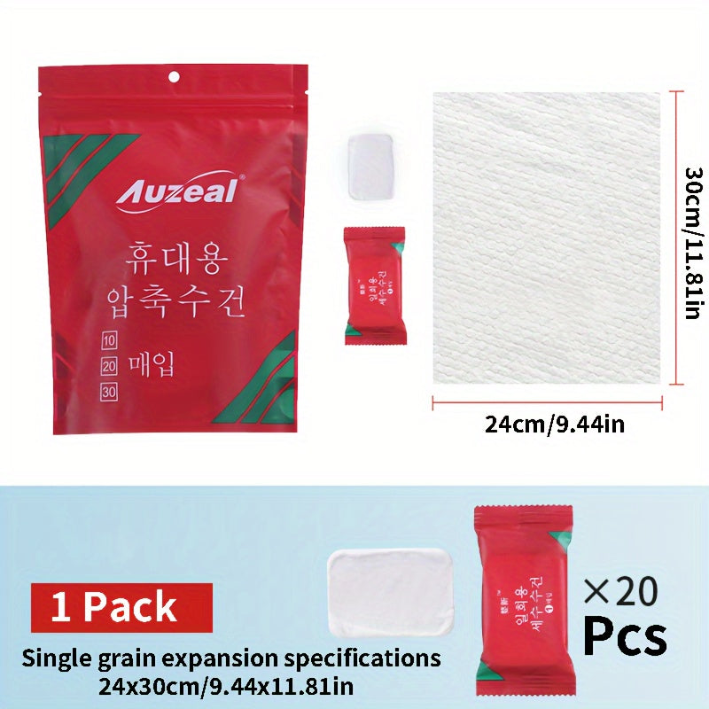 20pcs Portable Disposable Compressed Towels for Face and Body
