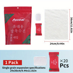 20pcs Portable Disposable Compressed Towels for Face and Body