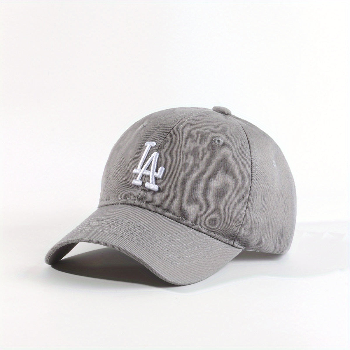 LA Embroidery Stylish Baseball Cap Solid Couple Casual Dad Hat Unisex