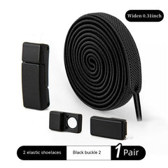 Magnetic Buckle No Tie Shoe Laces Stretch Elastic Flat Laces