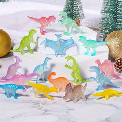 16pcs Mini Dinosaur Figures Glow-in-the-Dark Birthday Party Favors