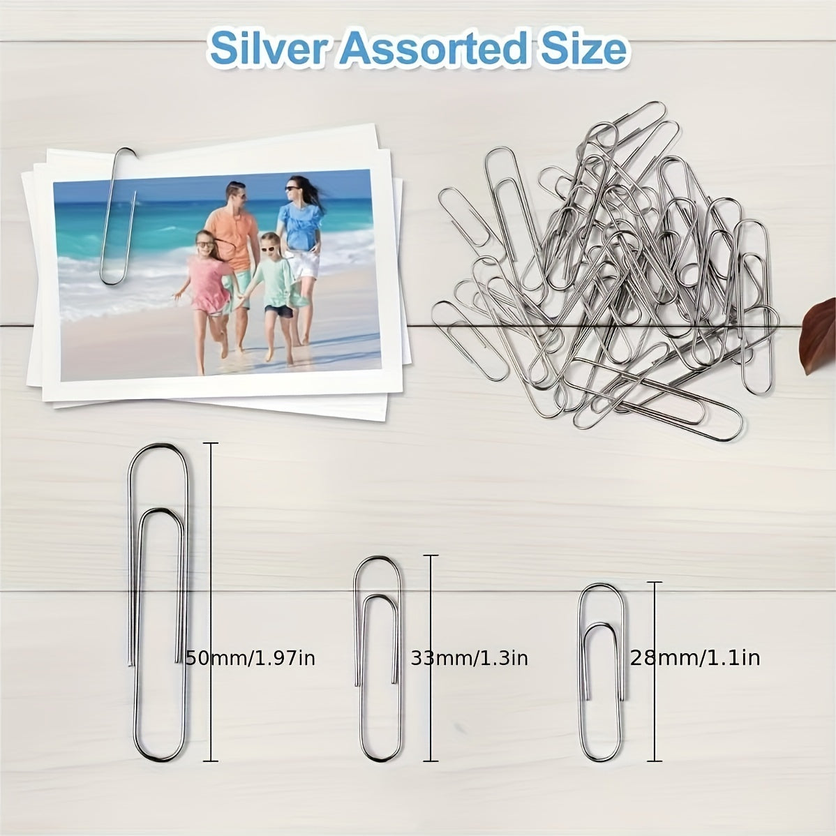 80pcs Assorted Sizes Paper Clips Large & Small for Office School Home Desk