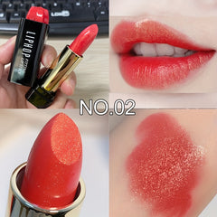 Golden Metallic Lipstick Glitter